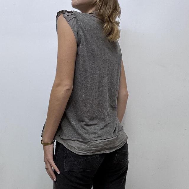 Brown ruffle tie cardigan