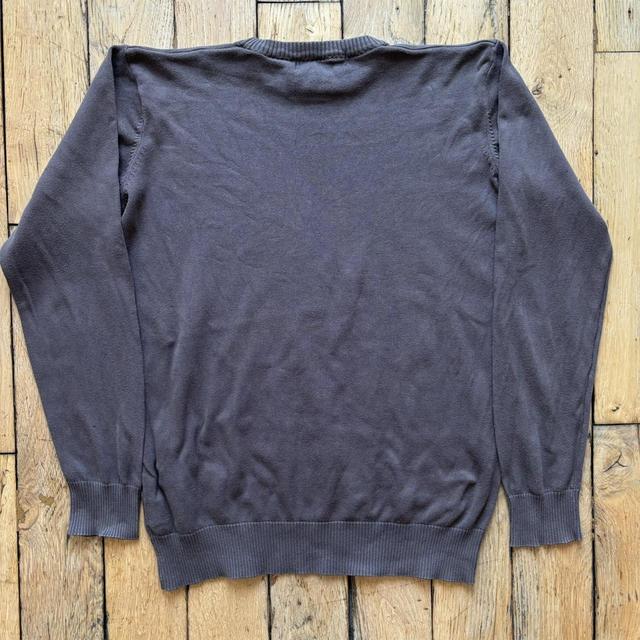 Brown knitted skull cotton jumper