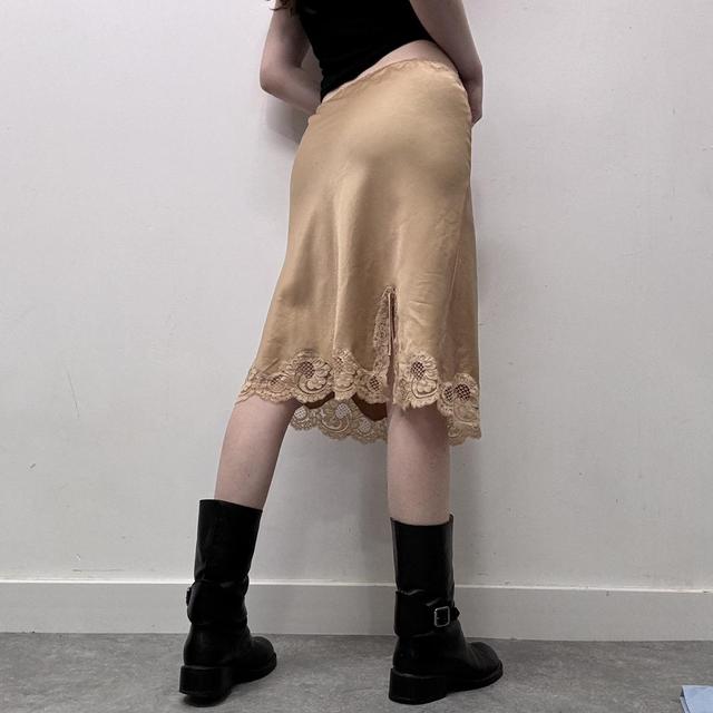 Silk lace slip petticoat skirt