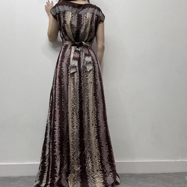 Silk patterned floaty maxi dress