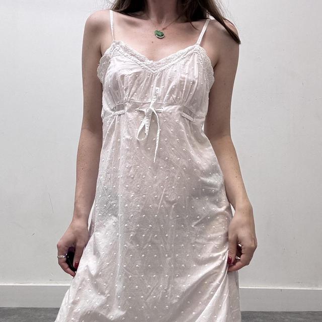 White cotton nightie slip dress