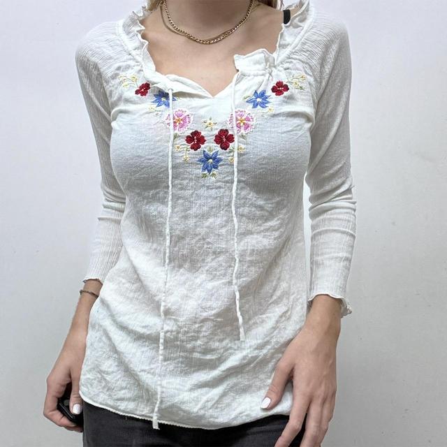 White western embroidered blouse
