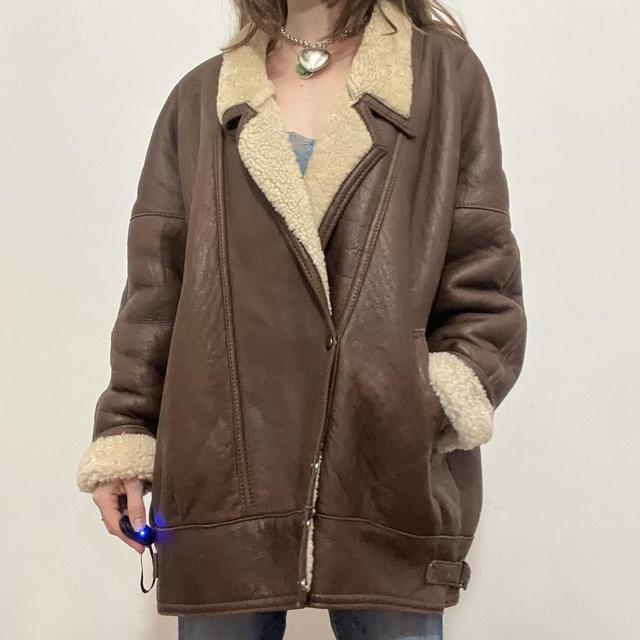 Vintage shearling aviator jacket