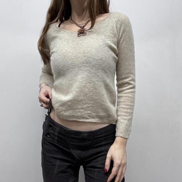 Sheer knit cashmere jumper