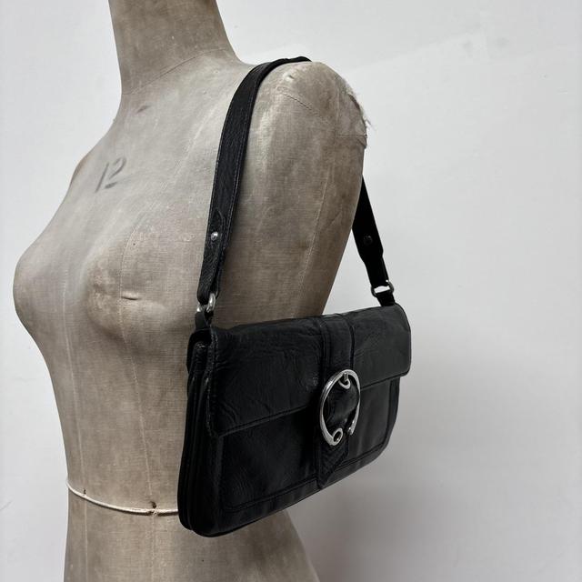 Black mini buckle bag