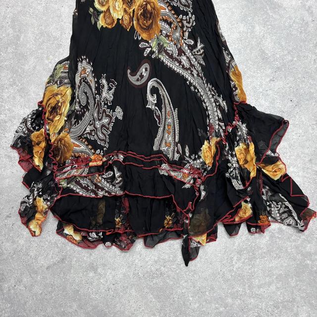 Graphic paisley patterned midi dress