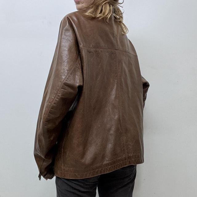 Brown soft leather jacket