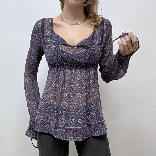 Sheer floral fairy floaty blouse