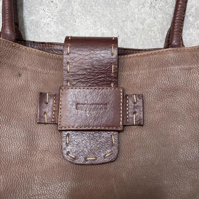 Brown leather shoulder bag