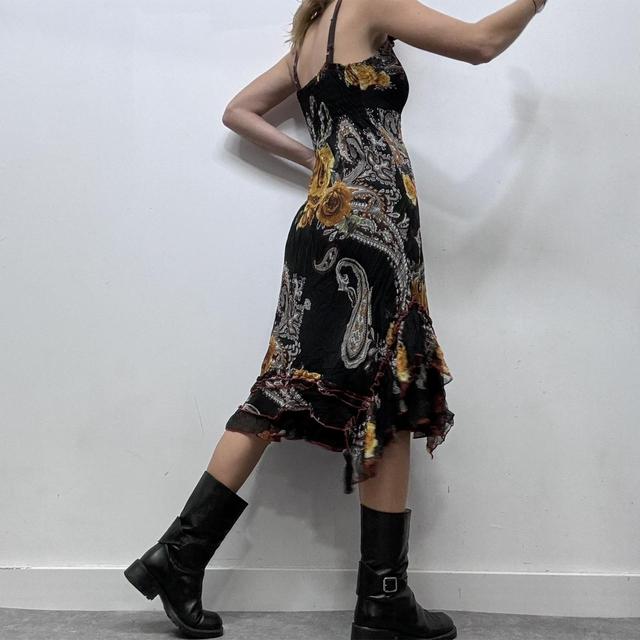 Graphic paisley patterned midi dress
