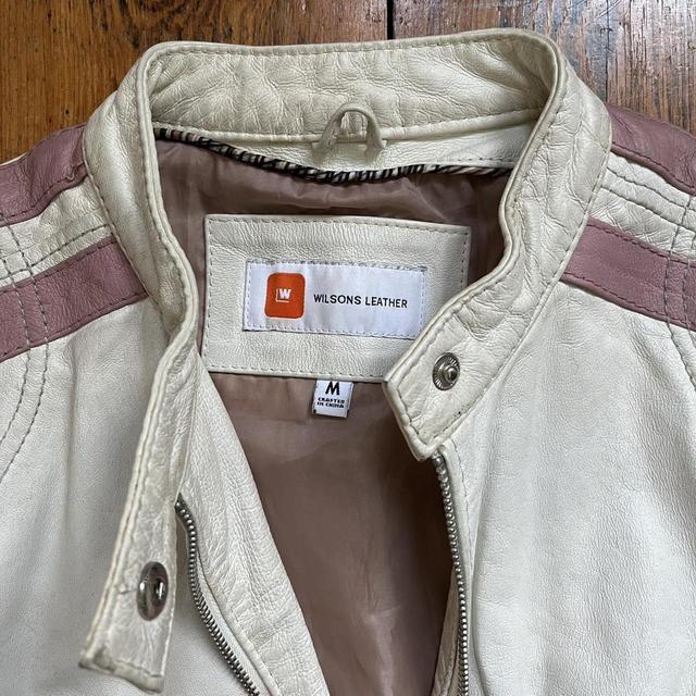 Leather vintage biker jacket