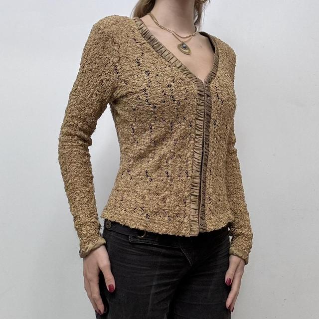 Lace brown crochet cardigan