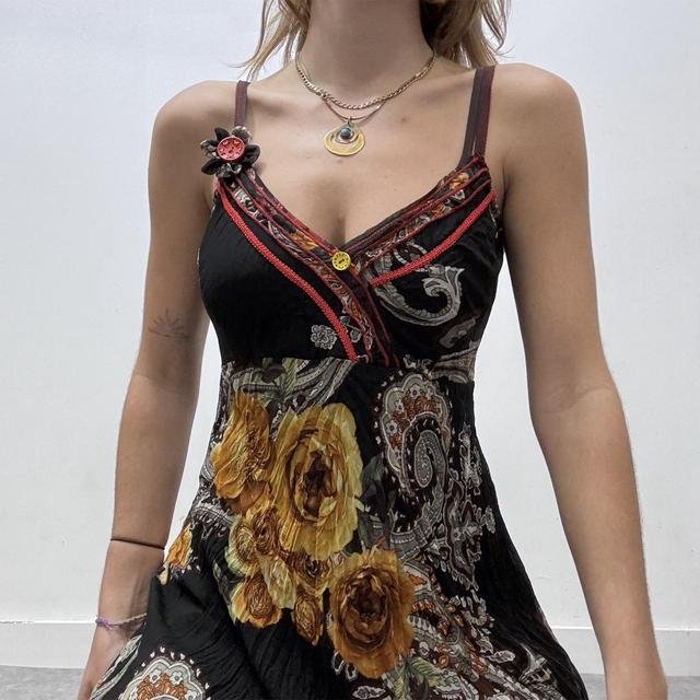 Graphic paisley patterned midi dress