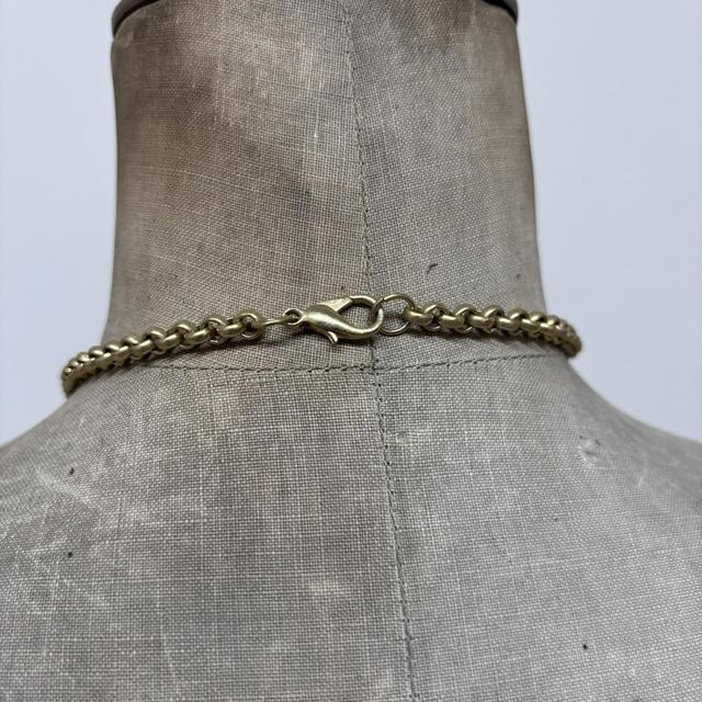 Gold sea shell mermaid charm necklace
