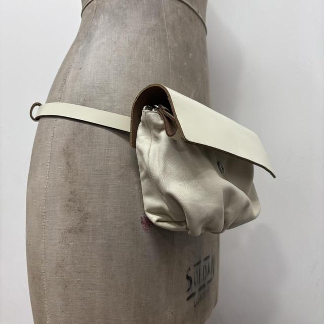 COS cream leather crossbody bag