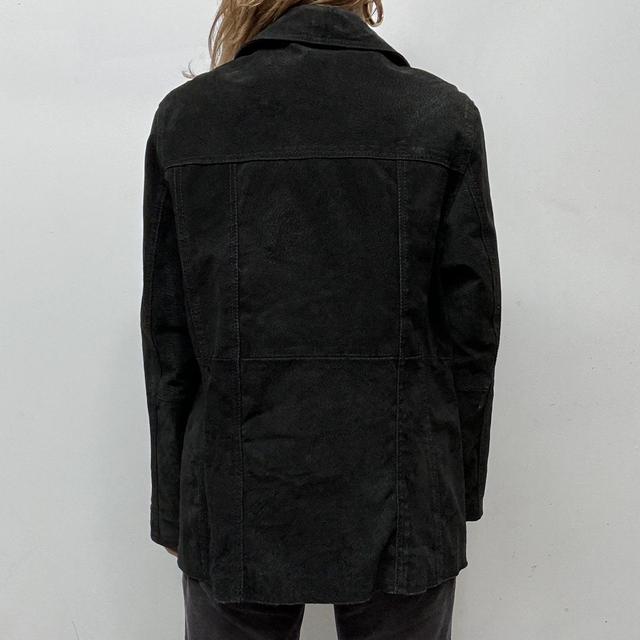 Black suede blazer jacket