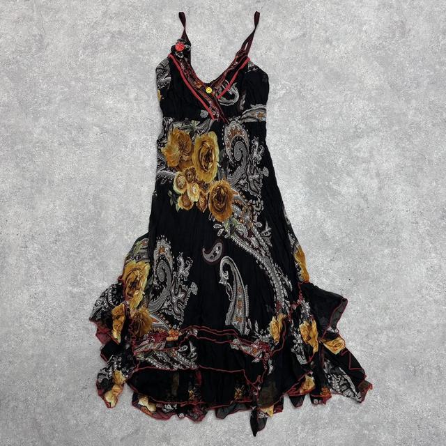 Graphic paisley patterned midi dress