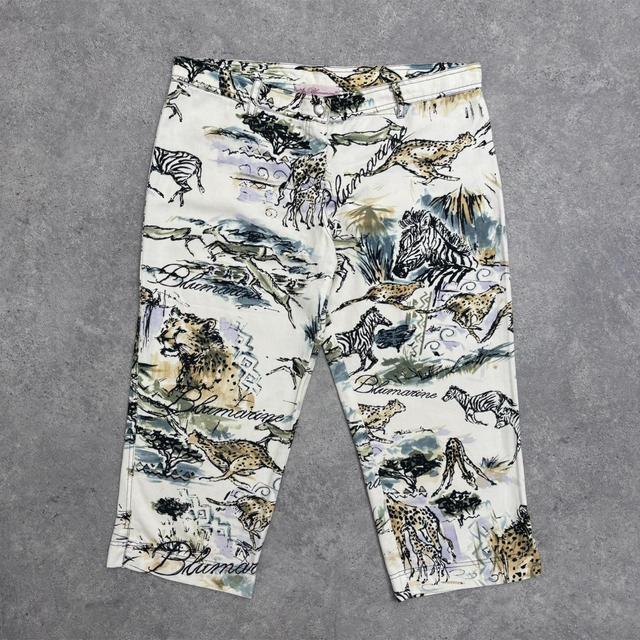 Graphic blumarine capri pants