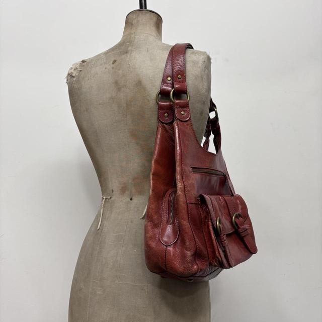 Cherry red shoulder bag
