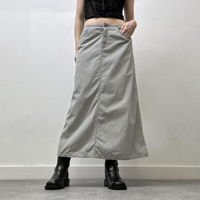 Khaki aline maxi skirt