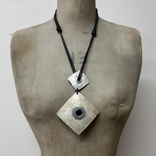 Chunky oversized square necklace