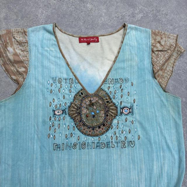 Graphic boho fairy blouse top