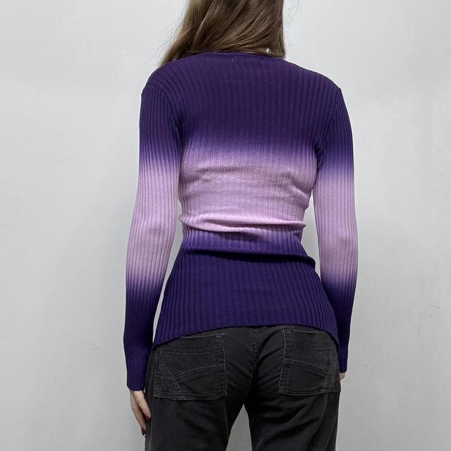 Ribbed knit asmmetric cross over jumper