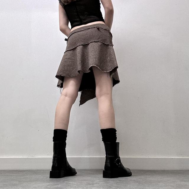 Brown twee fairy mini skirt