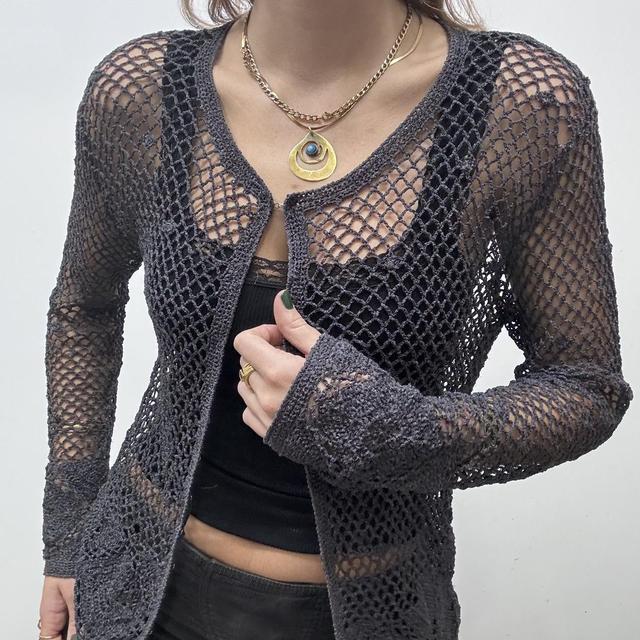 Sheer lace knit fairy cardigan