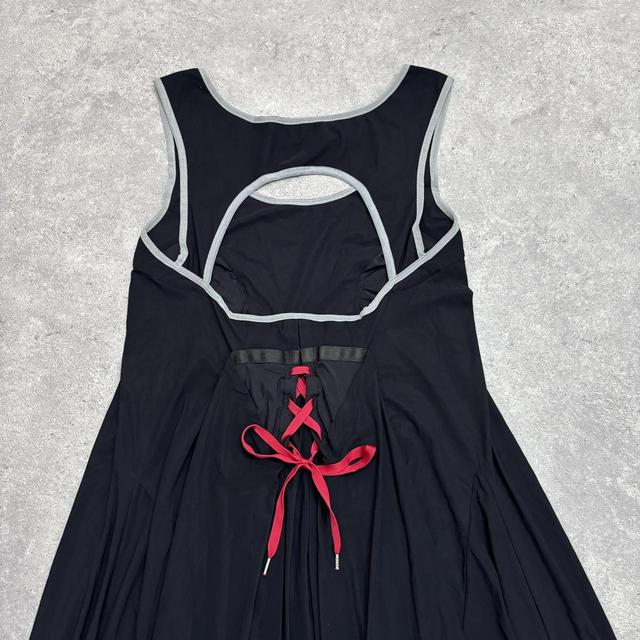 Black corset flare dress