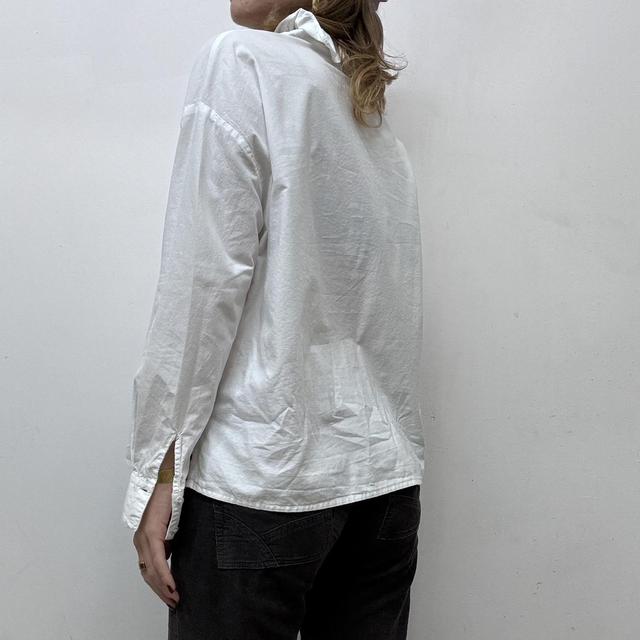 White ruffle coquette shirt