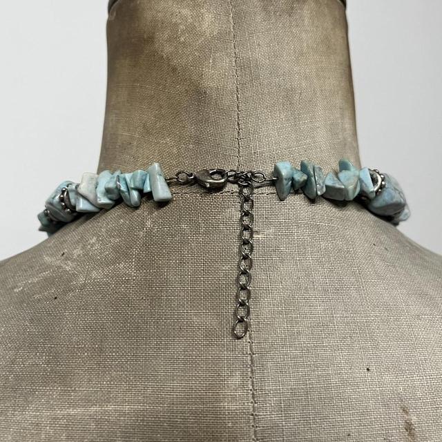 Chunky turquoise crystal necklace