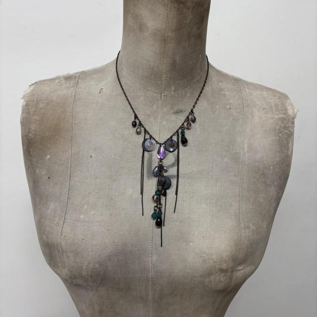 Drape chain gemstone fairy necklace