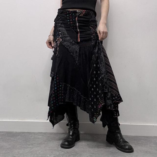 Gothic grunge patchwork fairy skirt