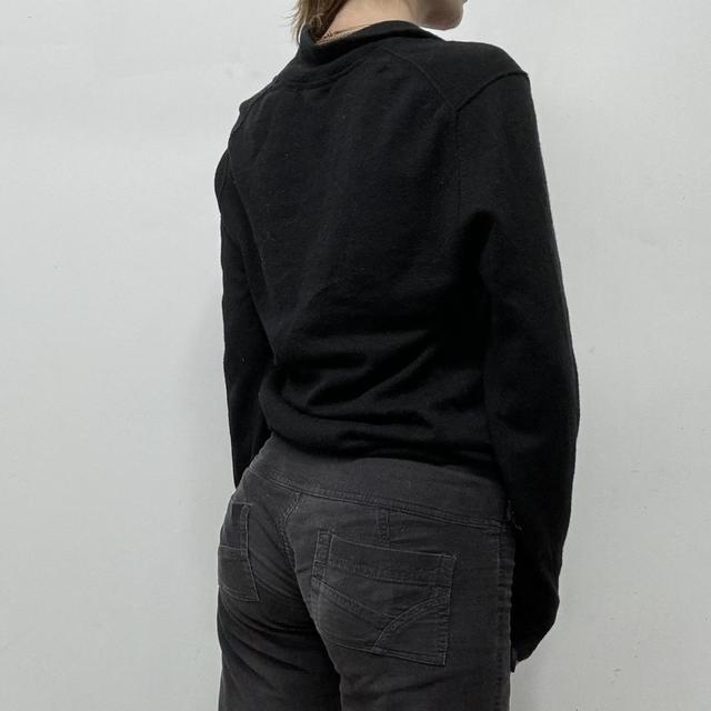 Black cashmere cargo slouchy jumper