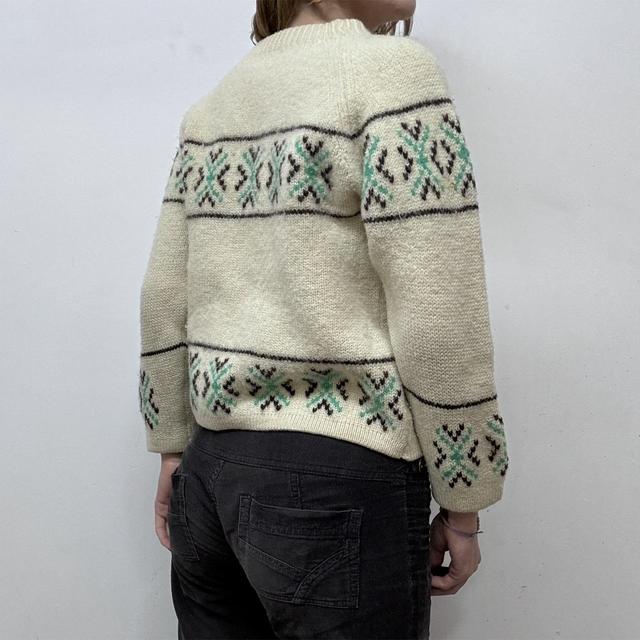 Wool knit fair isle winter jumper