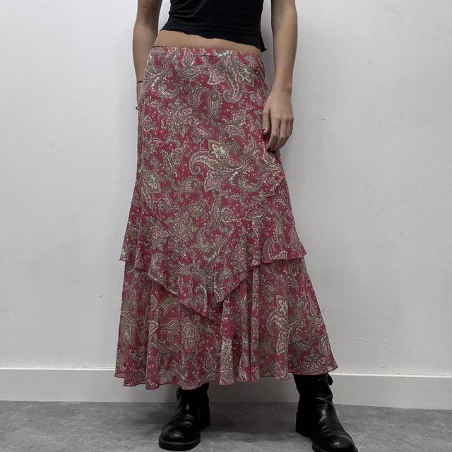 Layered paisley fairy maxi skirt