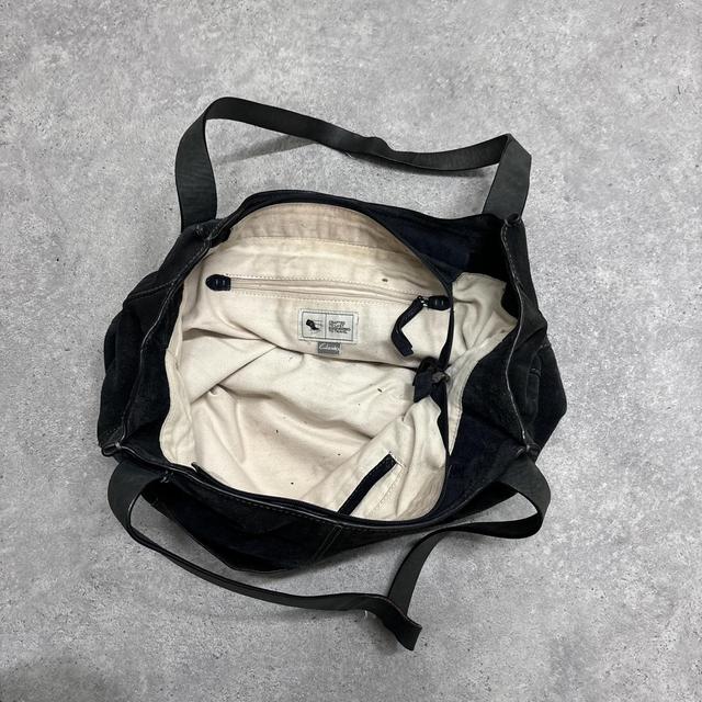 Black suede leather shoulder bag