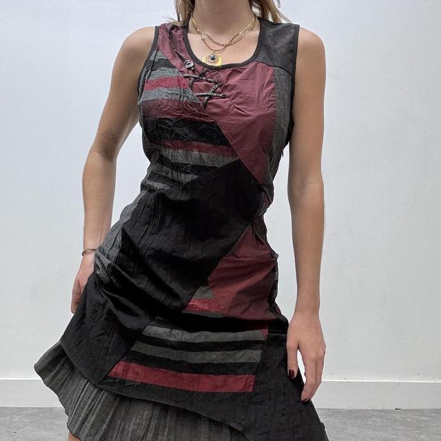 Patchwork grunge tech dress