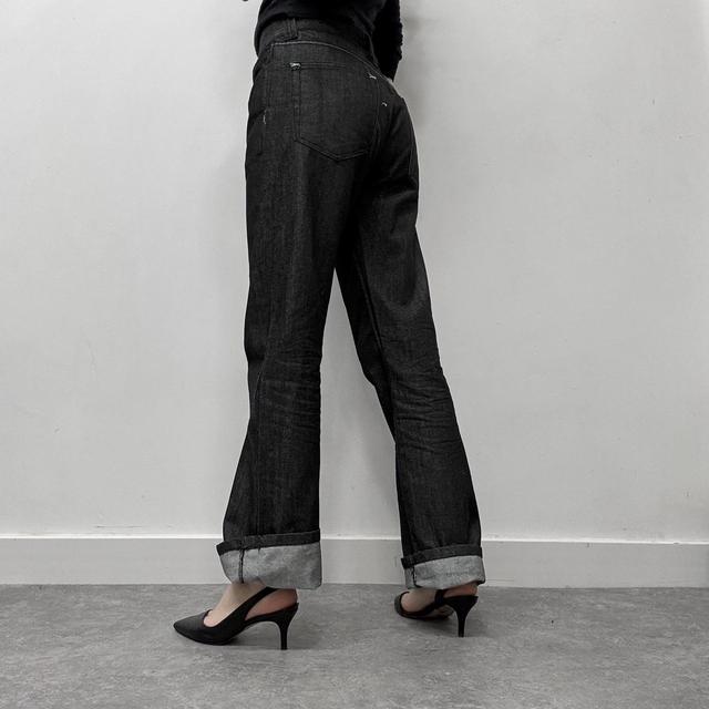 Dark wash salvage denim jeans