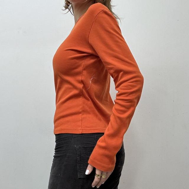 Orange long sleeve Y2K tshirt