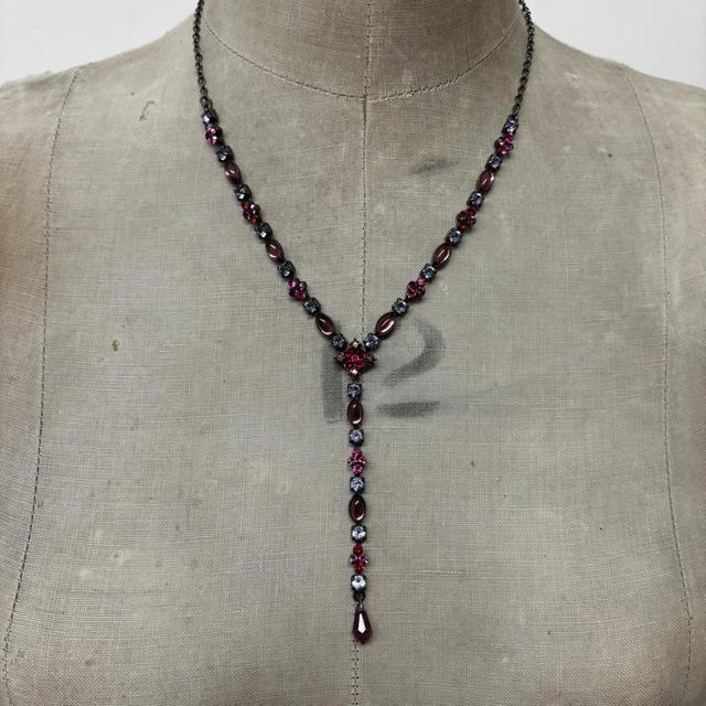Red gemstone fairy necklace