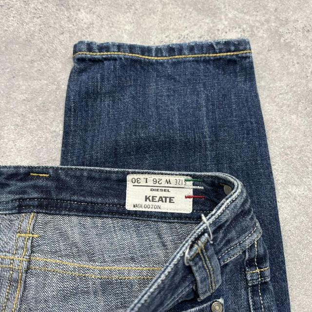 Flared leg low rise jeans