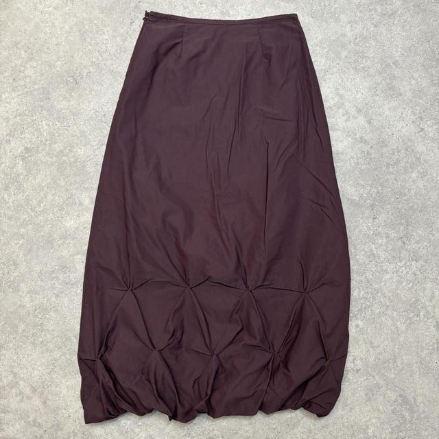 Ruched cargo maxi skirt