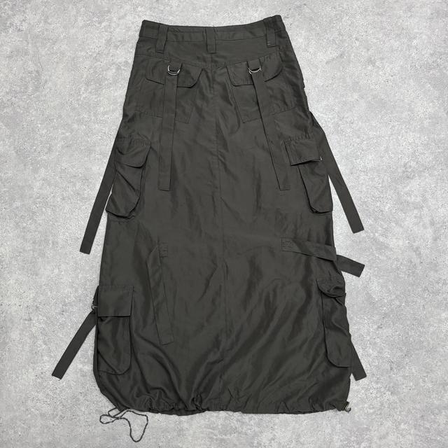 Khaki cargo parachute skirt