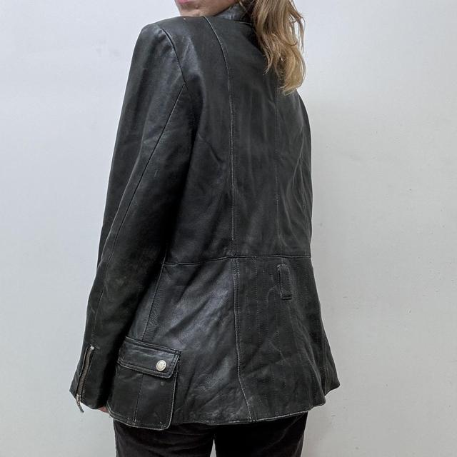 Black leather jacket