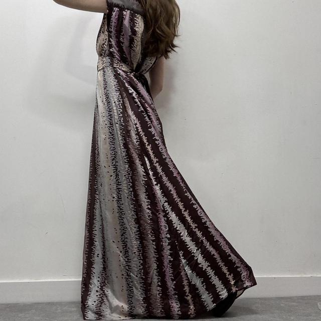 Silk patterned floaty maxi dress