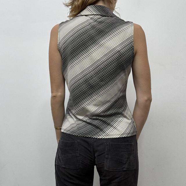 Pinstripe vest 90s shirt