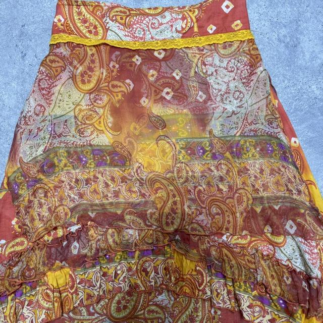 Y2K fairy paisley midi skirt