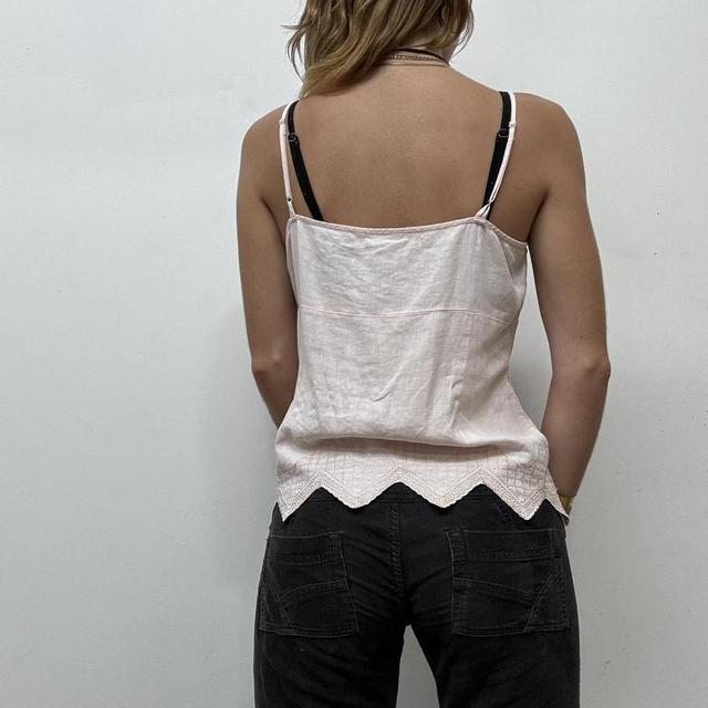 Pink linen lace fairy vest
